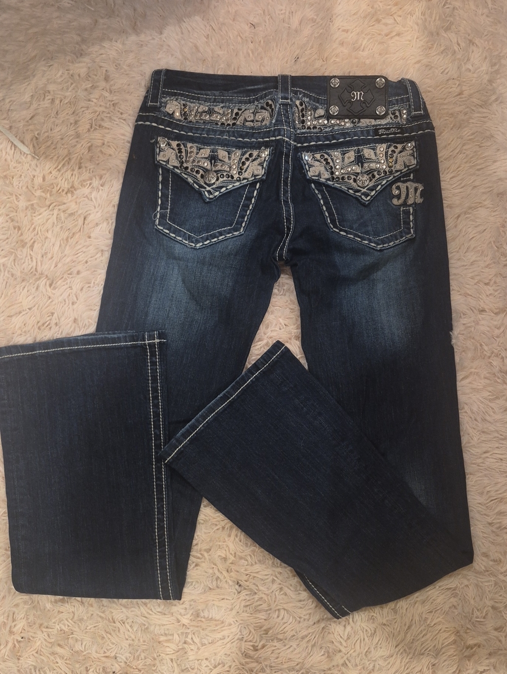 Miss Me Indigo Embellished Bootcut Jeans